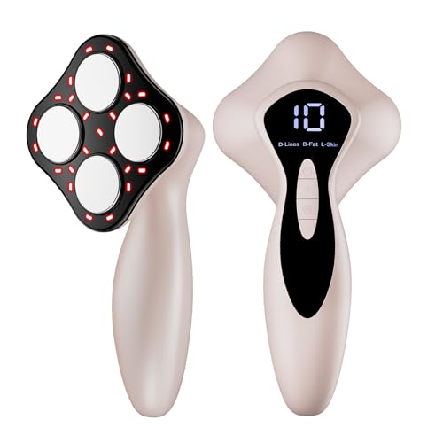 Masajeador Anticelulítico Profesional, 3 en 1 Masajeador Anticelulítico Eléctrico Unisex para Cintura, Vientre, Brazos, Glúteos y Piernas (Oro Rosa)