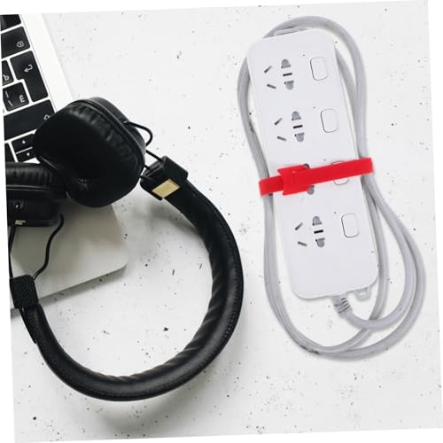 Gatuida 100pcs Reusable Hook and Loop Cable Ties Cord Organizer Straps Red 12mm X 300mm Heavy Duty Cable Management under Desk miniatura 7