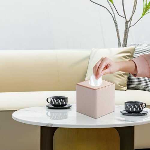 Rarapop Taschentuchbox aus Leinen, quadratisch - für Badezimmer, Home-Office und Kommode