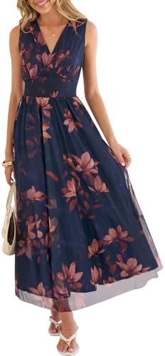 ANRABESS Womens Summer Floral Maxi Dress, A Line Tulle,Elegant fo...