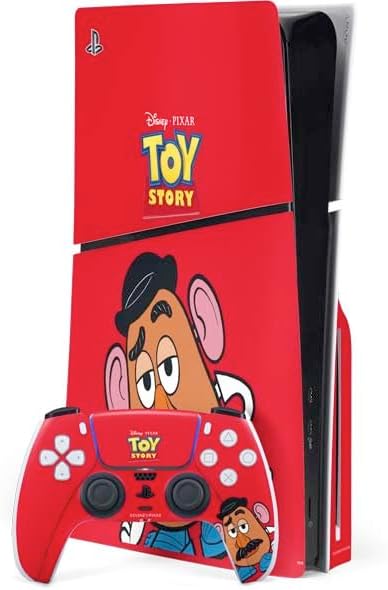 Skinit Decal Gaming Skin Compatible with PS5 Slim Disk Bundle - Officially Licensed Disney Toy Story Character Grid Design