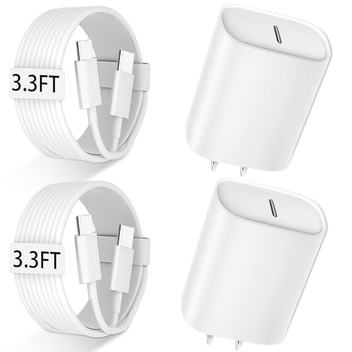 iPhone 17 16 15 Charger Fast Charging, 3.3FT iPhone 17 Pro Max Charging Cable(65W/3A) USB C Cord with 20W PD Fast iPhone 17 Pro Max Chargers Block for iPhone 17/17 Pro Max/17 Air/16/15 Series, iPad