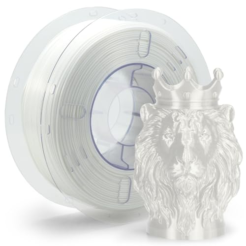 Image of VOXELAB Silk+ PLA Filament 1.75mm, Shiny Chrome-Like Finish with Enhanced Layer Adhesion, 1kg (2.2lbs) for Most FDM 3D Printers, Smooth & Flawless Printing(White)