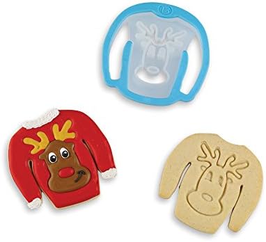 Bakelicious Ugly Christmas Sweater Cookie Cutter, Reindeer