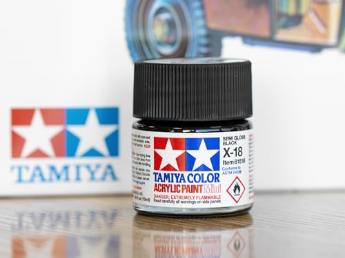 Acryl Farbe 10ml seidenmattes Schwarz X18