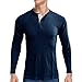 Produktbild Langarmshirts Herren Lässiges Lockeres Henley Shirt Rundhals mit Knöpfen Casual Einfarbig Lange Ärmel Oversize Langarm Oberteile Blusen T-Shirt Tops Longsleeve mit mehrerer Farbe