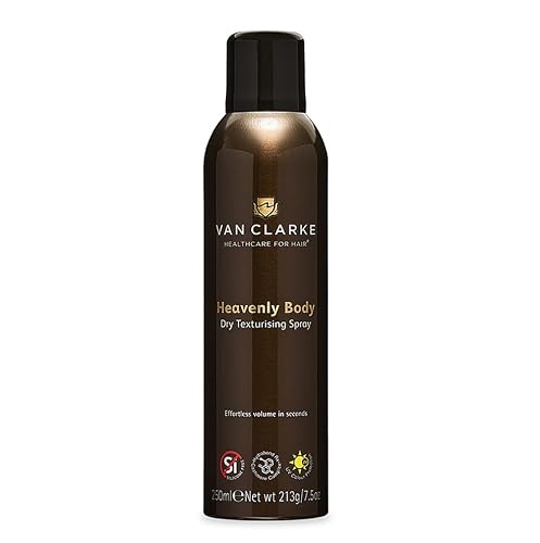 Image of Van Clarke Heavenly Body Dry Texturising Spray – 250ml – Adds Instant Volume– Instantly Boosts Fine, Flat or Thin Hair – Lightweight Spray - Oil Absorbing - Colour Safe