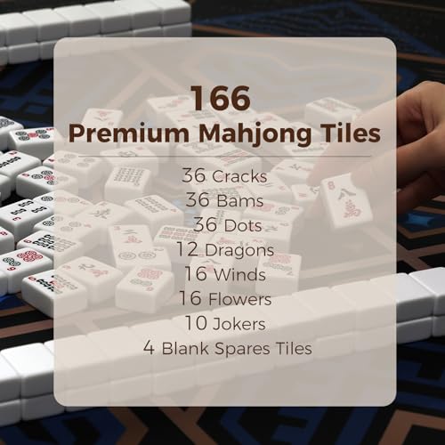 Set Completo de Mahjong Americano con Bolsa Porta Fichas miniatura 5