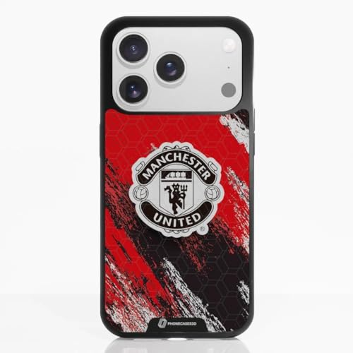 Coque TPU 3D Manchester United protégeant l'iPhone 17 Pro Max
