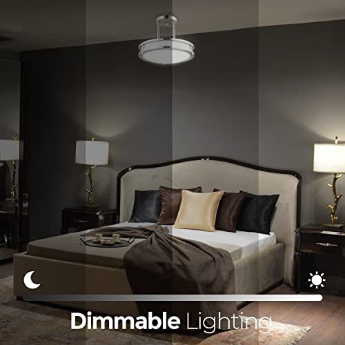 Diodesy 12 Inch Led Semi Flush Mount Ceiling Light Fixture, 15W Dimmable Pendant Kitchen Light Fixtures, 3000K/4000K/5000K Adjustable, 1050Lm For Bathroom, Hallway, Living Room And Bedroom, Etl Listed #TOP2