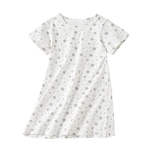 Image of Girl's Stripes Nightgowns Cotton Sleep Shirts Sleepwear Princess Nightdress