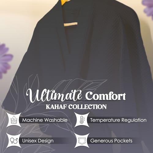 Image of Waffle Knit Lightweight Kimono Spa & Bath Robes for Women and Men - Quick Dry - Soft
