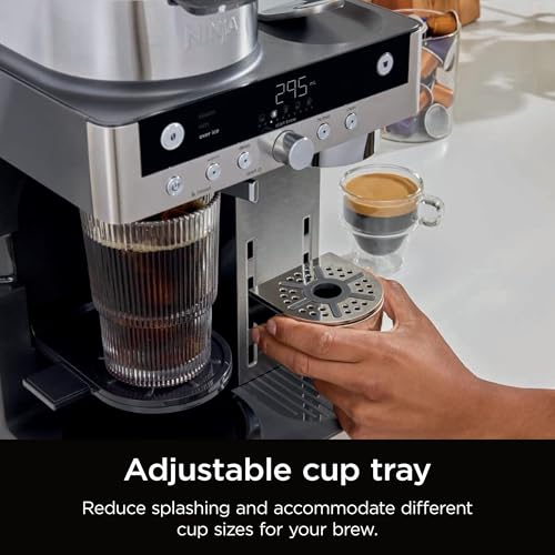 Ninja Prestige 2-in-1 Filter Coffee and Pod Capsule Machine with Built-in Milk Frother, Make Lattes, Iced Coffee and Flat Whites, Black CFN802UK