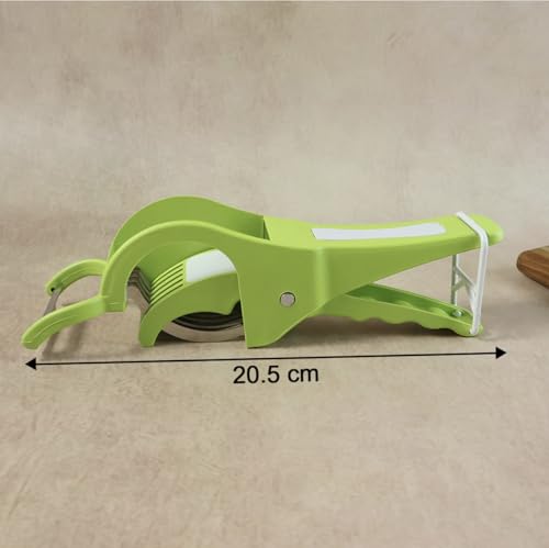 Image of 2-in-1 Vegetable Cutter & Peeler with Stainless Steel Blade | Multipurpose Kitchen Peeler & Slicer for Potato, Carrot, Cucumber, Fruits & Vegetables | Ergonomic Handle | Multicolor