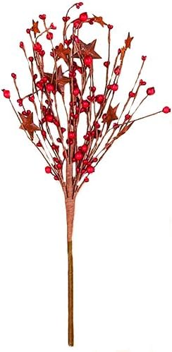 Worth Imports 18" Berry Star Spray, Set of 3, 3 Piece