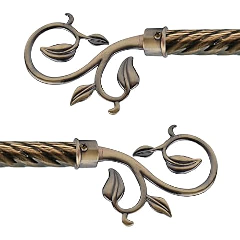 UFURMATE Vorhang-Endstück, 2 Stück Bronze-Gardinenstangen-Kappen Cover