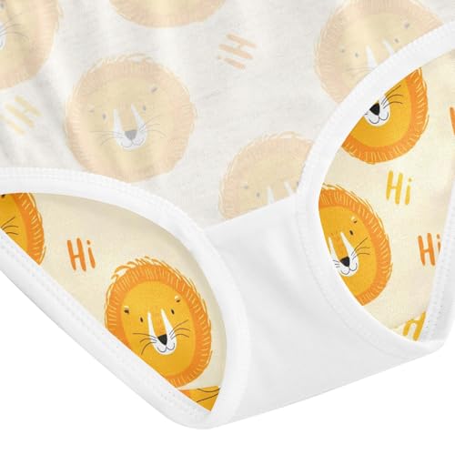 Cute Lion Yellow Toddler Girls's Underwear 2T 2303174 5