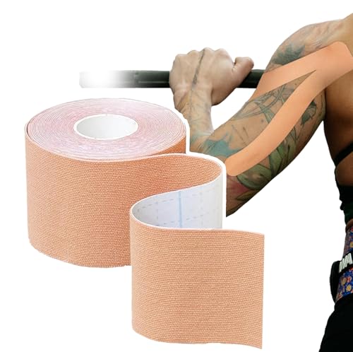 WARM BODY COLD MIND Kinesiology Tape | 2in×16.4ft - Waterproof Sports Tape, Elastic Athletic Tape, Latex Free, for Muscle Strain Relief & Joint Support