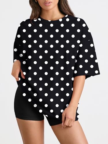 Image of Trendy Queen Womens Oversized T-Shirts Short Sleeves Workout Tops | Casual Summer Gym Tees Plus Size Fashion Clothes 2026