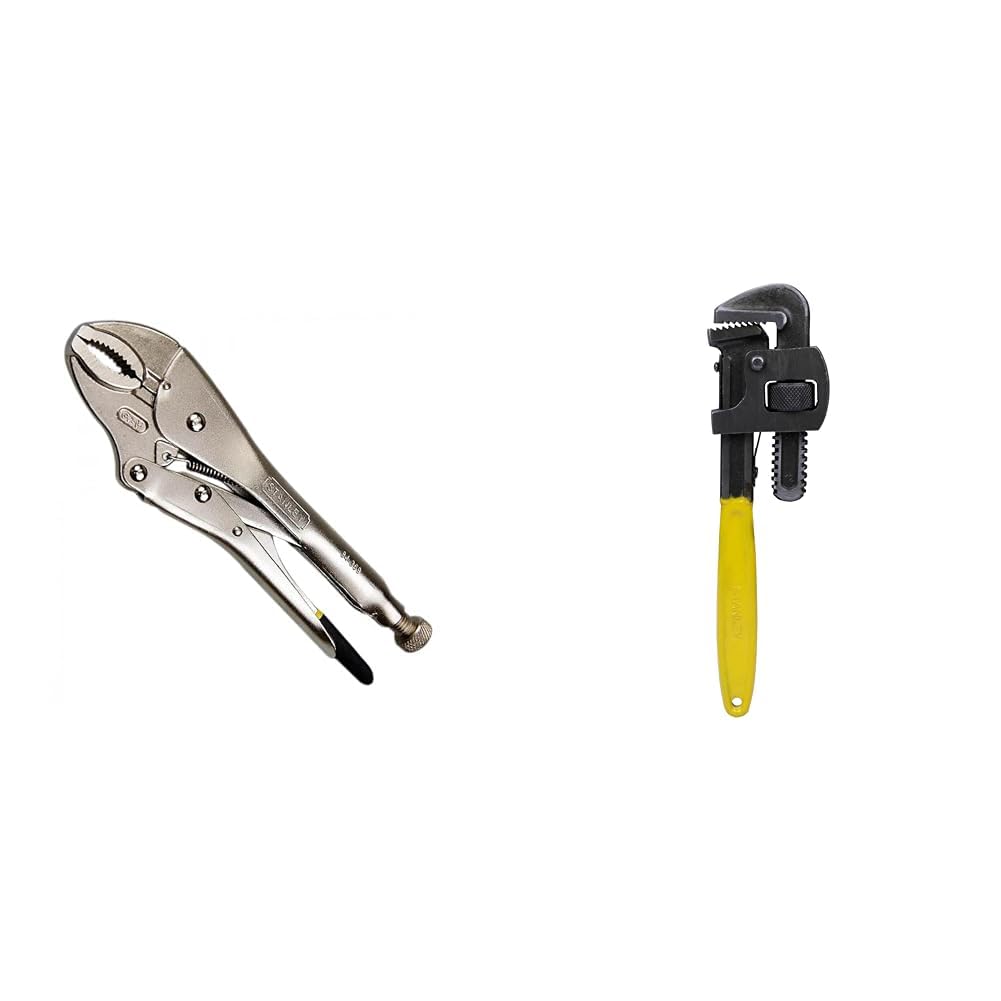 STANLEY 84-369-1-23 254mm Bi Material Handle Curved Jaw Locking