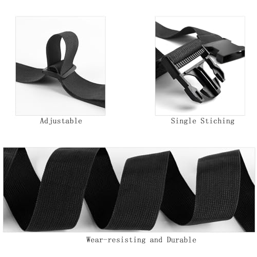 Image of 80In Adjustable Luggage Straps for Suitcase Travel Accessories TSA Approved, Luggage Belts to Keep Your Suitcase Secure, Black Long Straps with Quick-Release Buckle for Travel Bag Closure