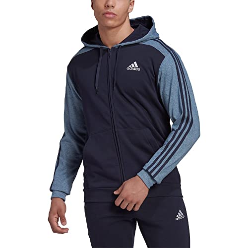 Adidas Mens Hooded Track Top M Mel Fz Hd, Legend Ink/Legend Ink Mel.,...