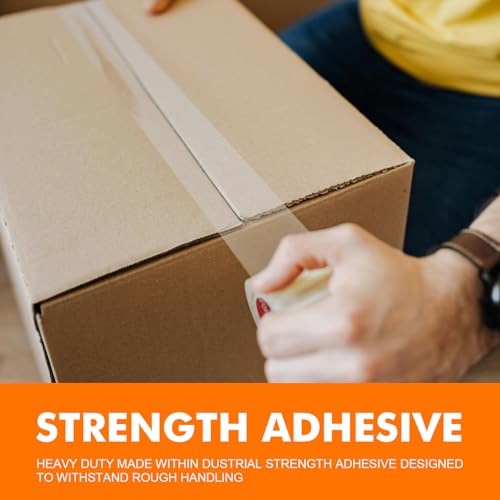 GRIFEMA GA4003-1, Geräuscharmes Paketklebeband, Paketband für Versand, Umzug und Lagerung, Transparent Verpackungsband, 66 m x 50 mm