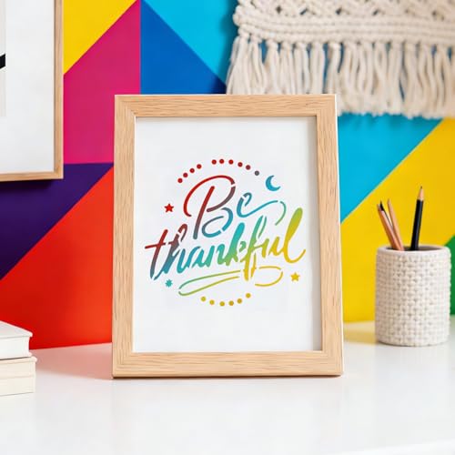INFUNLY 20 Pcs Inspirational Quote Stencil 7.87x7.87 Inch/20x20cm Motivational Word PET Wall Stencil Reusable Emotional Text Template for DIY Wood Sign Canvas Tote Bedroom Decor - Image 3
