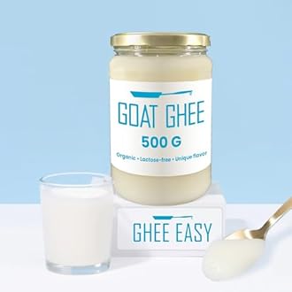 Ghee Easy Organic Goat Ghee 500g - Pure Clarified Goat Butter - 100% Organic & Pure - Ideal for Paleo and Keto - Gluten-Free and Lactose-Free - Ayurveda