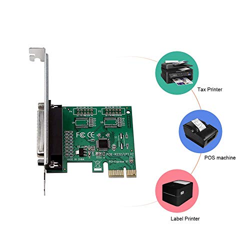 Image of BigPlayer PCI Express Parallel Port Card for Printer IEEE 1284 LPT1 Adapter Supports PCIe Slot for Windows Desktop PC