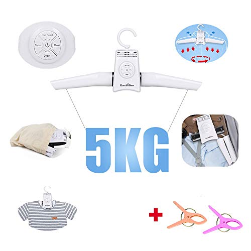 Allywit Portable Electric Folding Clothes Hanger Dryer Drying Rack Indoors Fast Air Dry