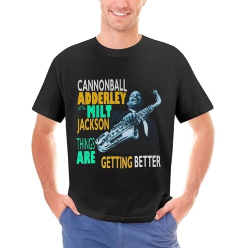 Photo de E3RDH5F37 Jazz-T-Shirt-Alto-Sax-Legend-Cannonball-Adderley-Graphic-Print-Jazz-Music-Artist-Band