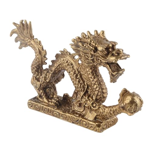 Adornos de Feng Shui, Figuras Decorativas, Figura de Dragon Artesanía en Casa, Oficina, Latón, Dragón de Buena Suerte, Estatua de Dragón Chino