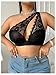 SOLY HUX Women's Plus Size One Shoulder Lace Bras Underwire Push Up Comfort Bralette Pure Black 4X-Large Plus