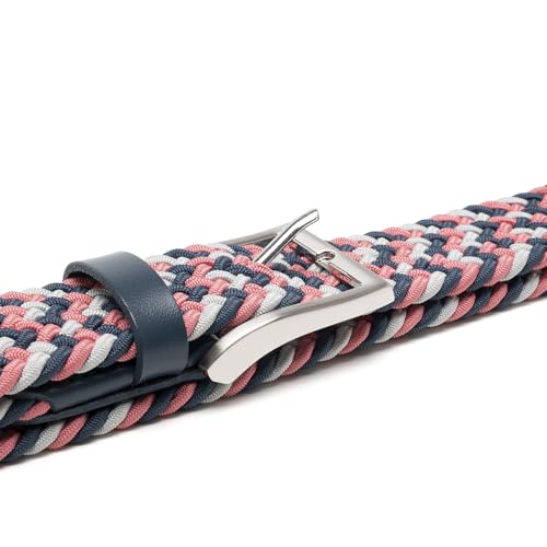 Image of Fabio Valenti Canvas Elastic Fabric Woven Stretch Braided Belts for Men Women Junior with Multicolored /Full Sizes