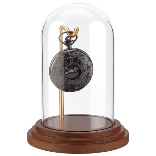PH PandaHall Pocket Watch Glass Display Dome with Hook 5.7