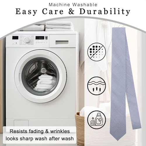 Image of Cotton Ties for Men Solid Color Skinny Tie Mens Necktie for Wedding Graduation Formal Dinner