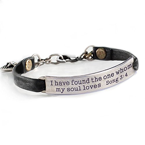 Sweet Romance Engraved Bible Verse Inspirational Faith Religious Bar Bangle Bracelets, 12 Messages Available