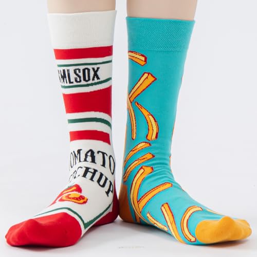 Image of 2 Pairs Cartoon Animal Crew Socks Fun Cotton Mid Calf Socks for Women