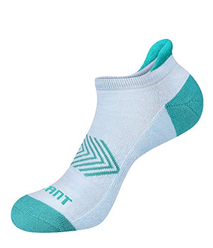 Image of BULLIANT Women Cushioned Running Ankle Socks Anti-Slip Y-Heel No Show 6Pack | Fully Terry Sole | Arch Support | Moisture-Wicking Stretch Yarn | Seamless Toe Closure | Breathable Mesh