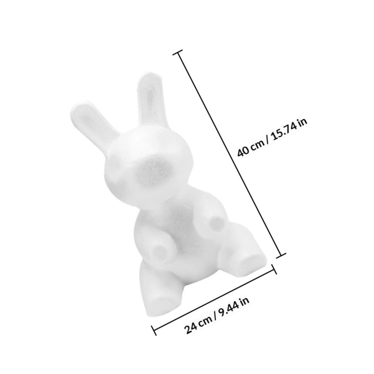 FOMIYES Moule Lapin Blanc en Mousse pour DIY, Modélisation Facile à Découper, Résistant, pour Décoration de Fête de Mariage et Compositions de Fleurs