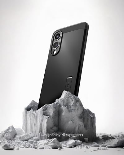 Image of Spigen for Galaxy S25 Edge Case, Tough Armor MagFit [Kickstand] [Compatible with MagSafe] [Military-Grade Protection] - Black
