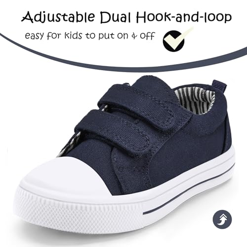 Image of K KomForme Toddler Shoes, Hook & Loop Canvas Sneakers for Boys and Girls | Slip-on, Lightweight, Comfortable