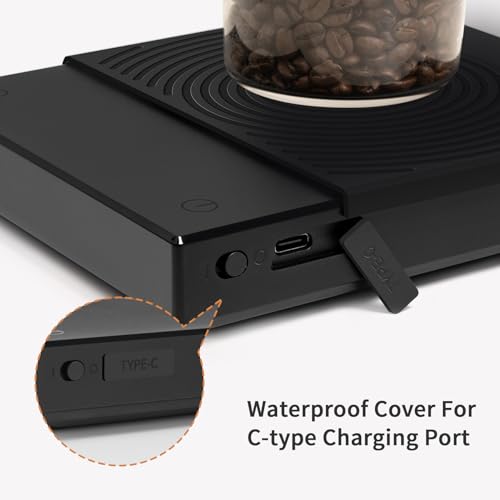 Image of TIMEMORE Coffee Scale Basic 2.0 Electronic Espresso Scale with Water Flow Rate and Timer Function, Free Switching of Ounce /kg Units, Digital Scale for Kitchen /Baking /Cooking, Black