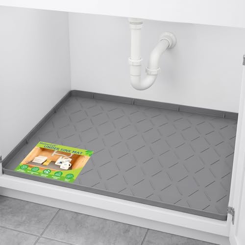 Mateeylife Under Sink Mats for Kitchen Waterproof 34'X22', Undersink Protectors，Silicone Mat...