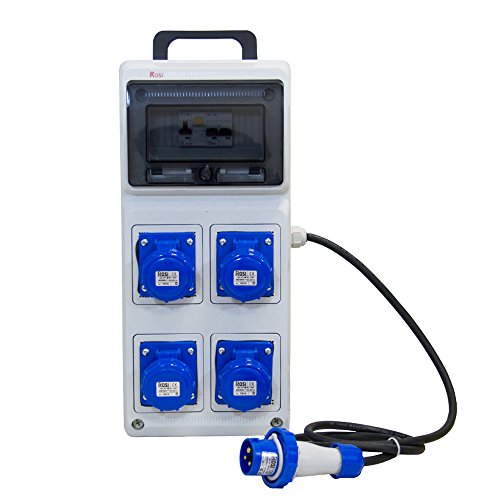 Quadro elettrico centralino monofase 4 prese IP67 elettricità cantiere 74055