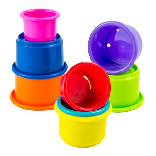 Lamaze Baby Spielzeug "Stapelbecher", Hochwertiges Kleinkindspielzeug, Lernspielzeug, Motorikspielzeug, Stärkung der Eltern-Kind-Beziehung, Geschenke zur Geburt, Baby Spielzeug, ab 6 Monate