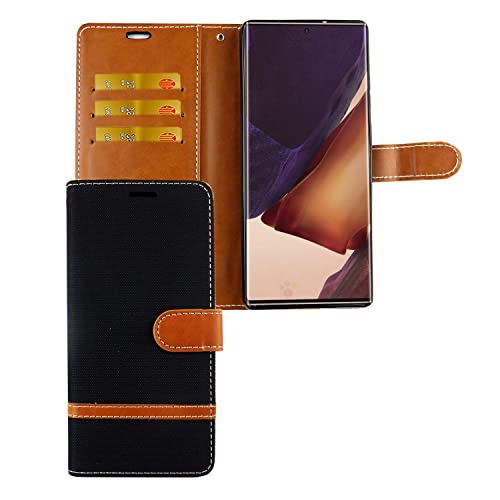 Étui Samsung Galaxy Note 20 en cuir synthétique noir avec support