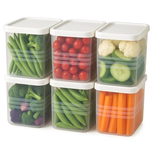 Fridge Storage Containers for Vegetables – 1200 ml (Pack of 6) | ...