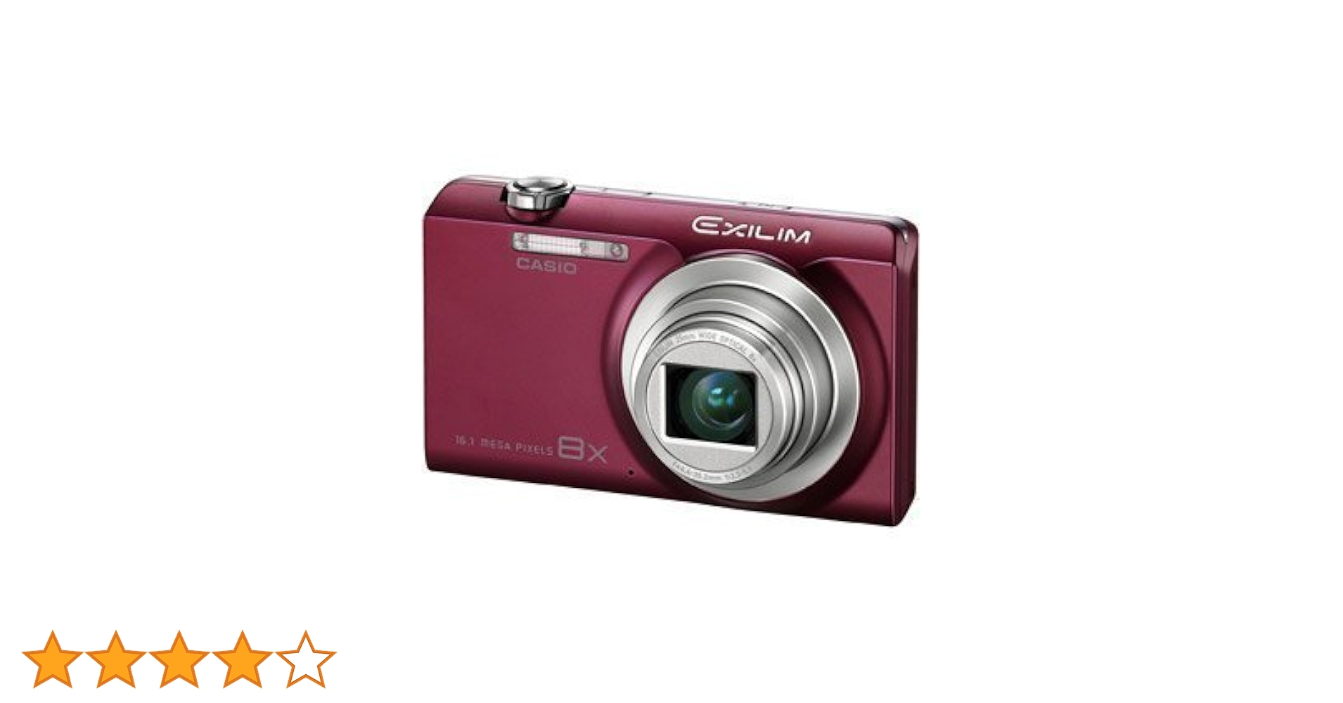 Amazon | CASIO デジタルカメラ EXILIM 1610万画素 8倍 レッド